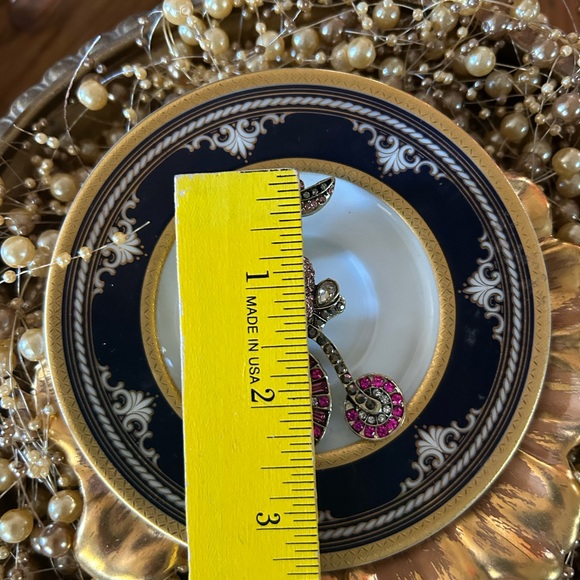 Bunny Riding a Bike Rhinestone Brooch - Picture 6 of 7